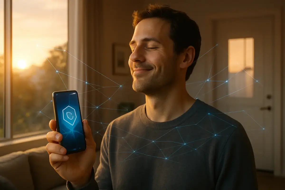 Une application mobile sert à piloter certaines fonctions de l’alarme domestique et à consulter les alertes, selon les équipements associés.