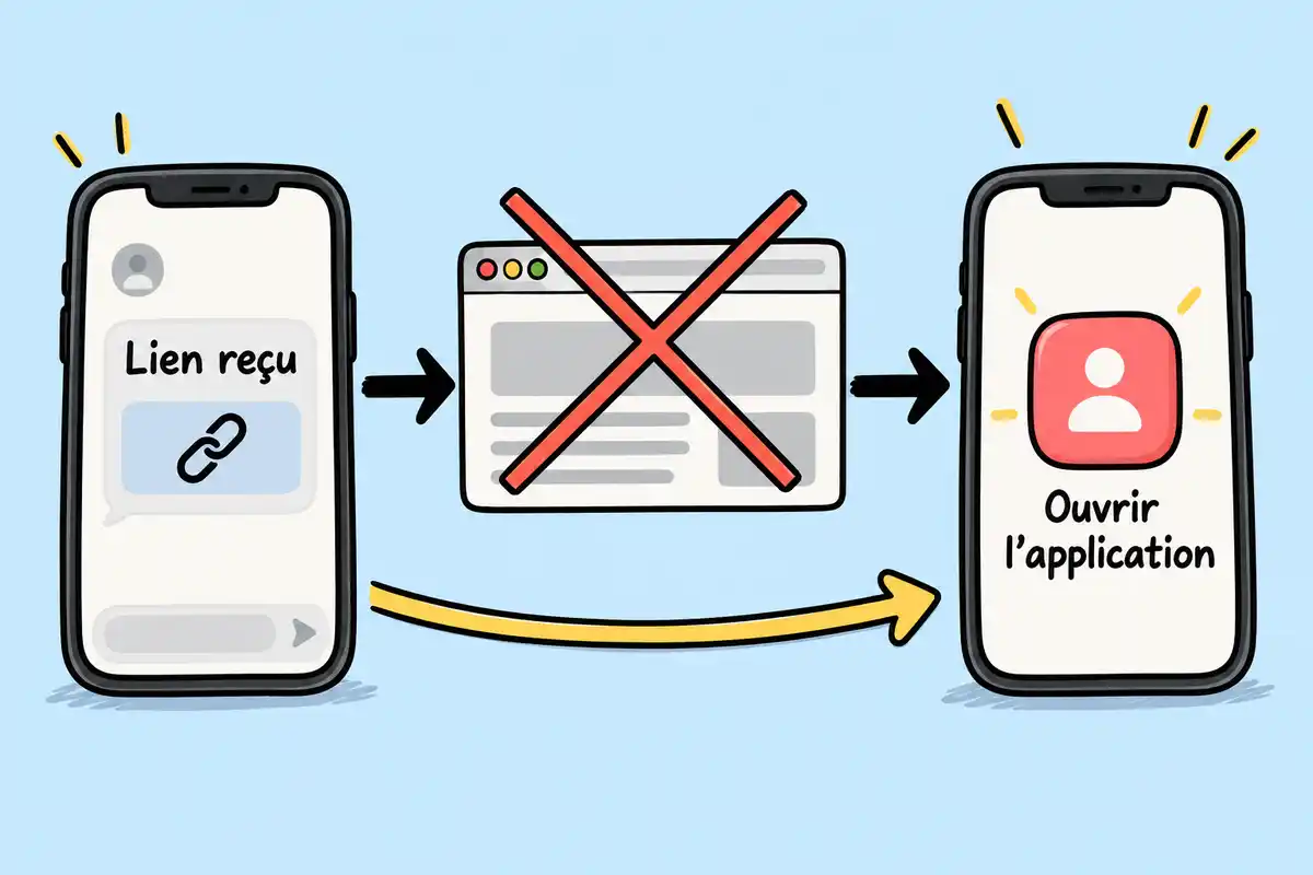 Vérifier une demande douteuse passe par l’ouverture séparée de l’application, sans suivre le lien reçu.